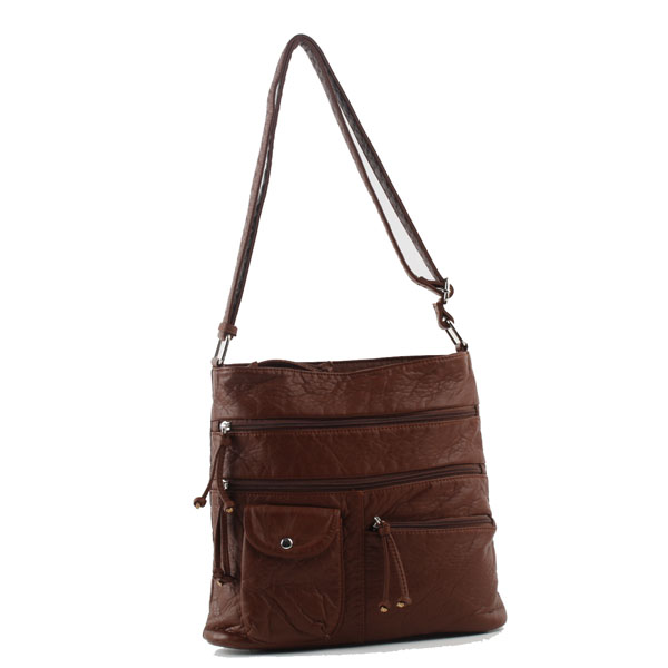 Wholesale Washed Bags T192382#BROWN
