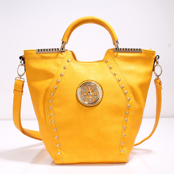 Wholesale Lady Tote Handbags T71011#YELLOW