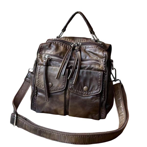 Wholesale Washed Bags 3027#COFFEE