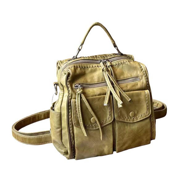 Wholesale Washed Bags 3027#YELLOW