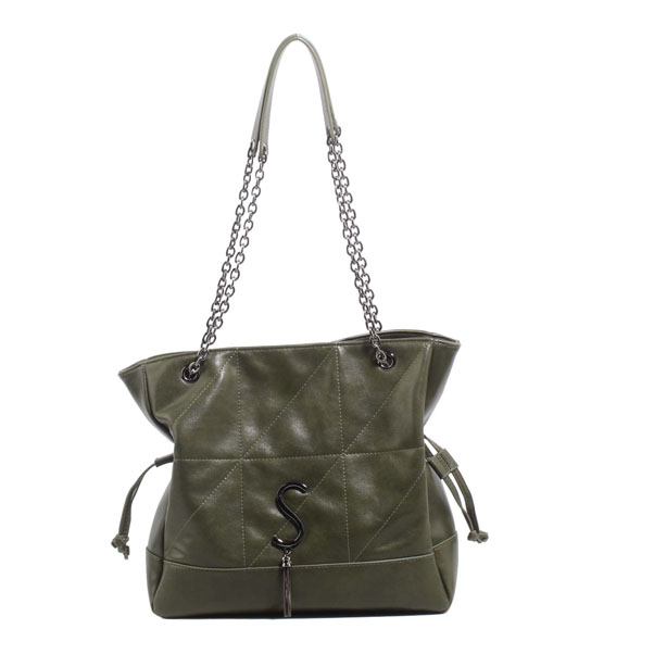 Wholesale lady tote bags 31021#D.GREEN