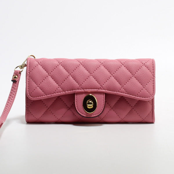 Fashion PU Wallets 5392#D.PINK