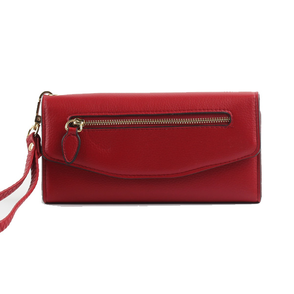 Wholesale PU Wallets 5508#D.RED