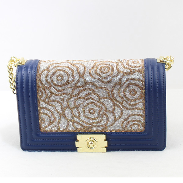 Wholesale Fashion PU Cross Shoulder lady bags 6363#BLUE