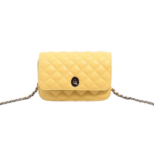 Wholesale Small Cross Shoulder lady bags 67245#YELLOW