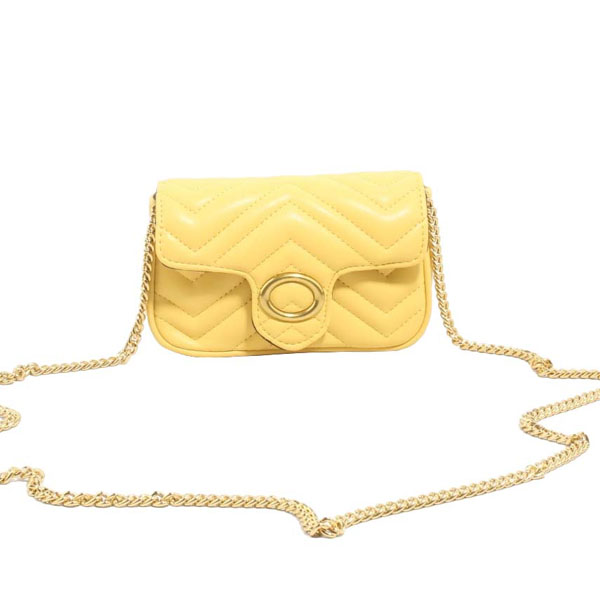 Wholesale Fashion Small Cross Shoulder bags 68043#YELLOW