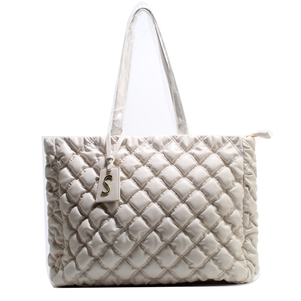 Wholesale Lady tote bags In NEW YORK 71507#BEIGE