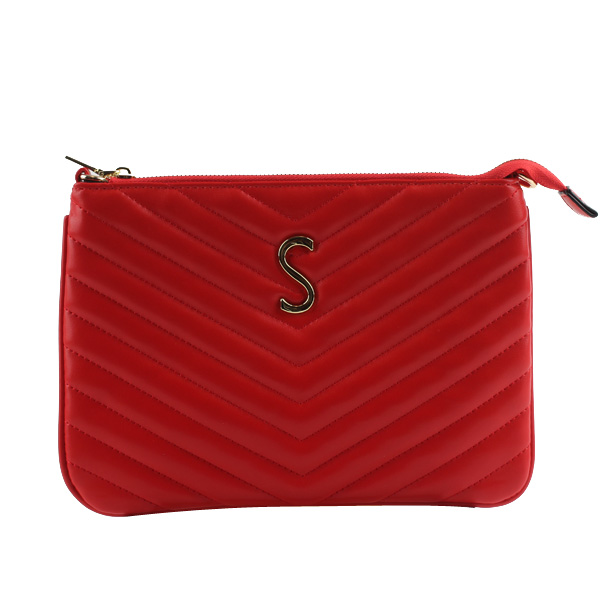 Fashion PU Cross Shoulder Bags 86583#RED