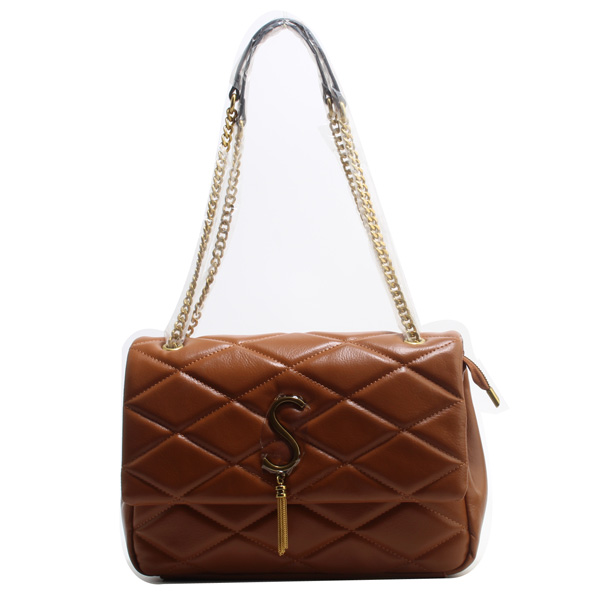 Wholesale Lady Cross Shoulder bags 96026#BROWN