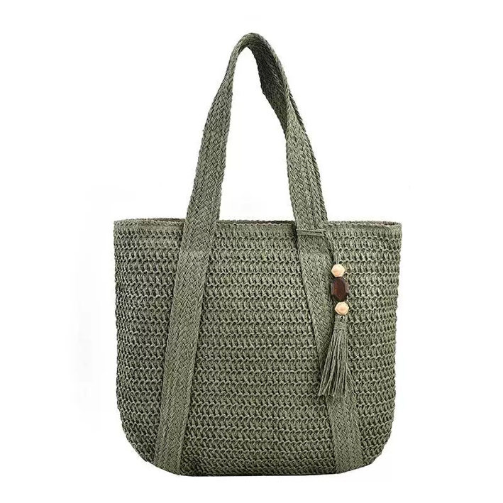 Wholesale Big Straw bags LS-2027#GREEN